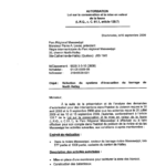 Autorisation MRNF septembre 2009